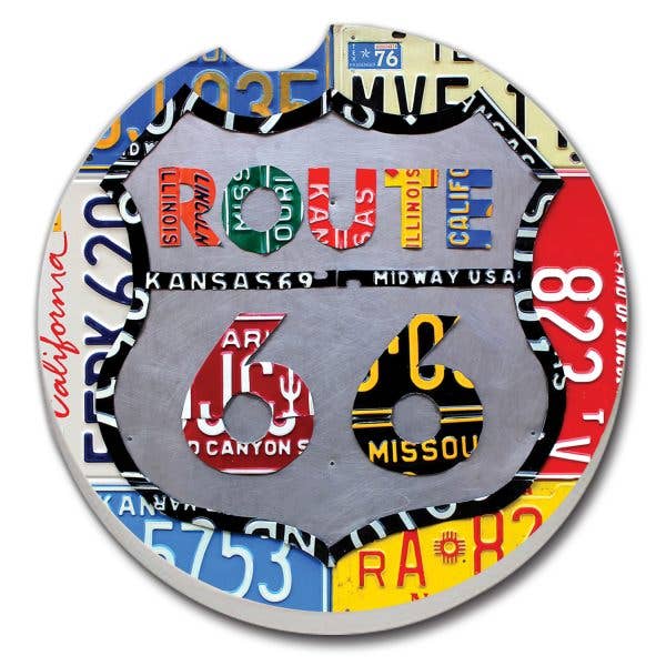 Car Coaster - Route 66 License Plates