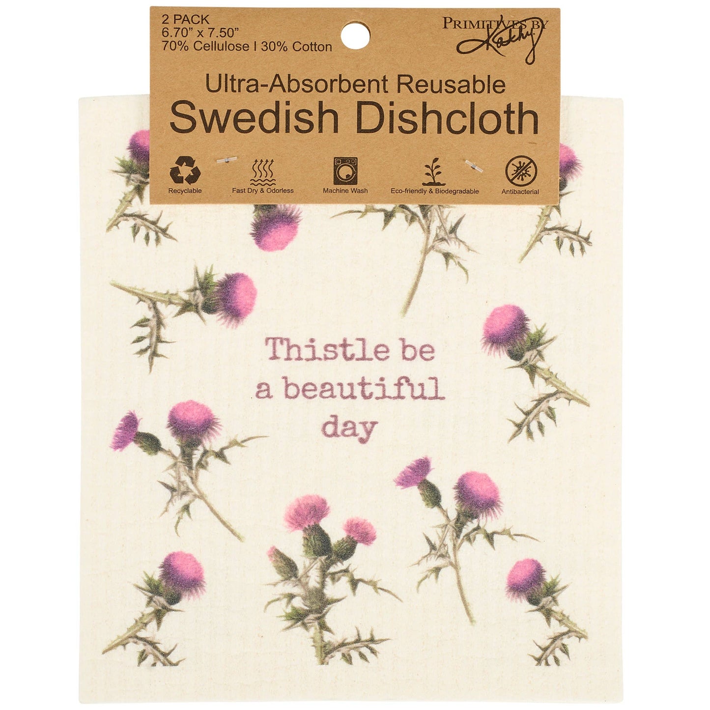Thistle Be Beautiful Swedish Dishcloth Set