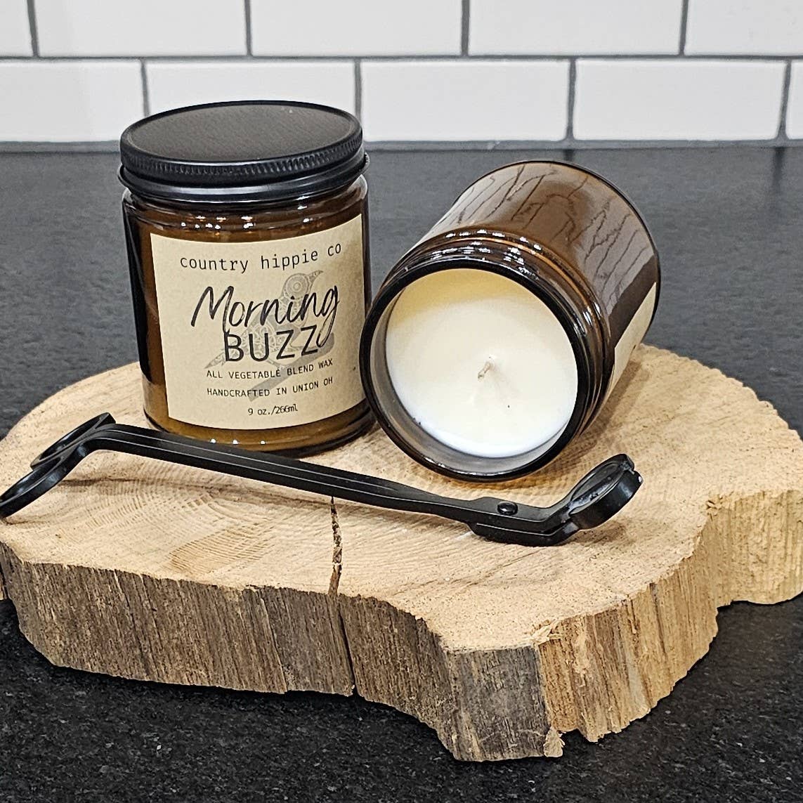 Morning Buzz Apothecary-Inspired 9 oz amber