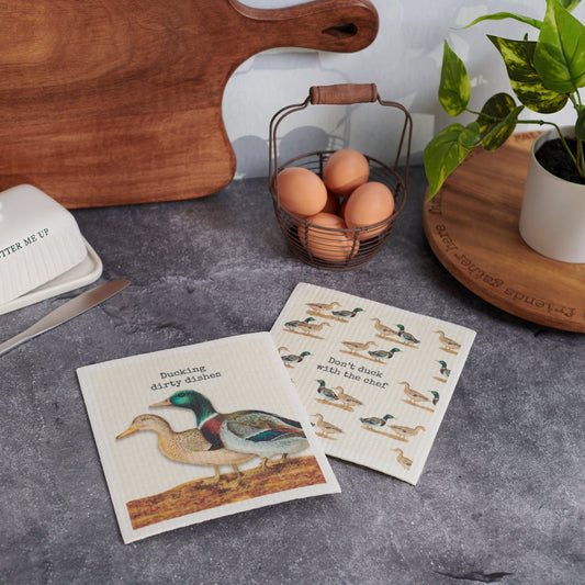 Ducking Dirty Dishes Swedish Dishcloth Set