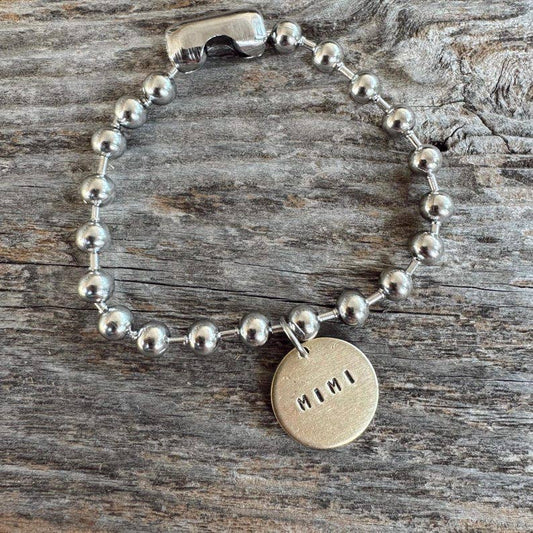 Mixed Metal Mimi Charm Bracelet: 7 Inches