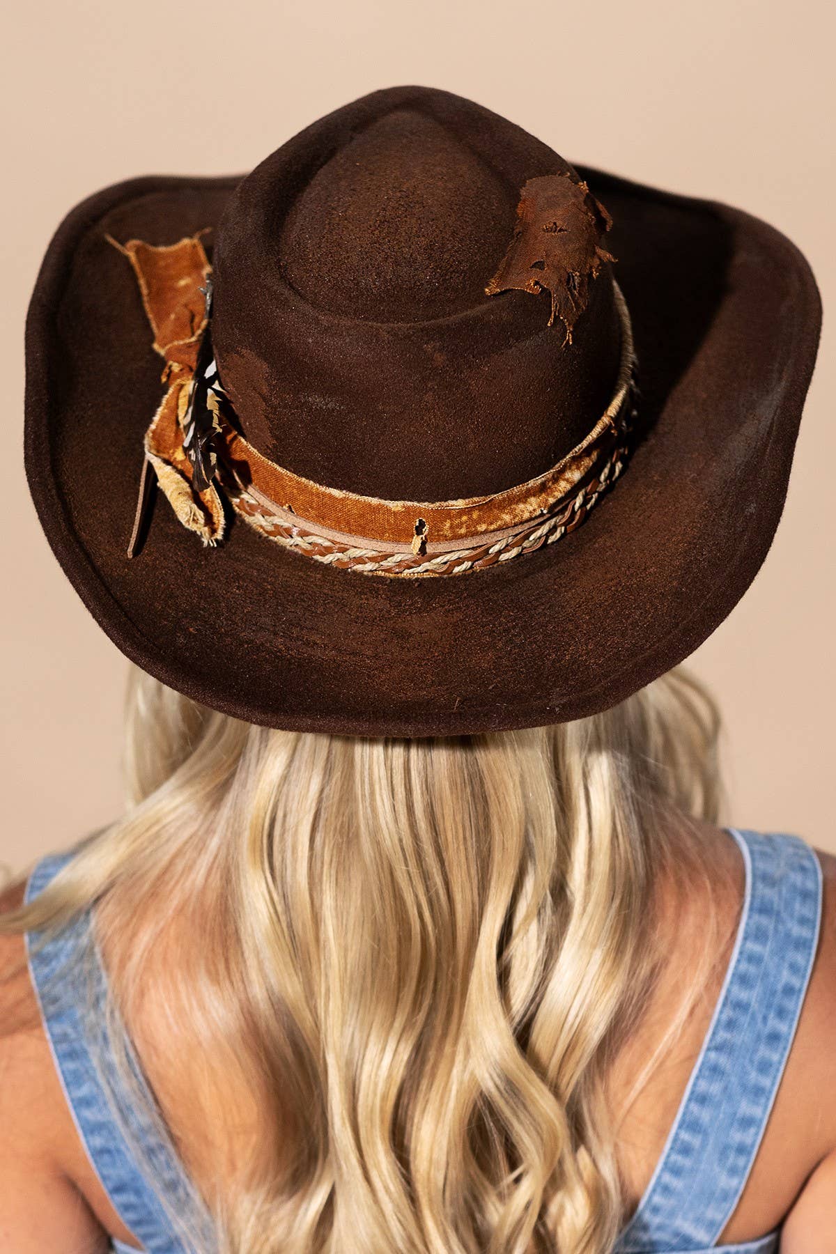Vintage Versatile Shapeable Cowgirl & Fedora Hat : BRW-BROWN