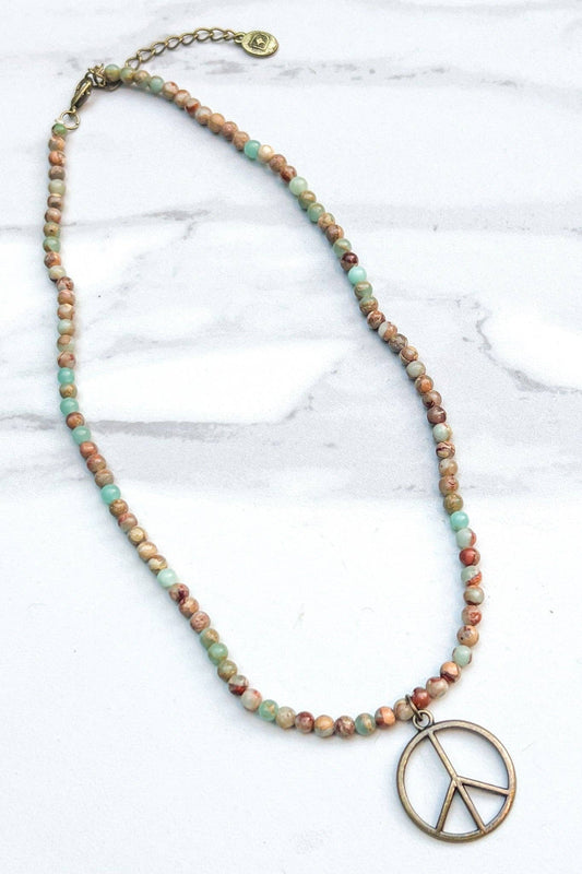 Peace Imperial Jasper Necklace