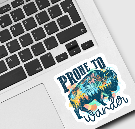 Prone to Wander Buffalo Sticker