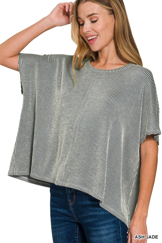 Striped Oversized Top