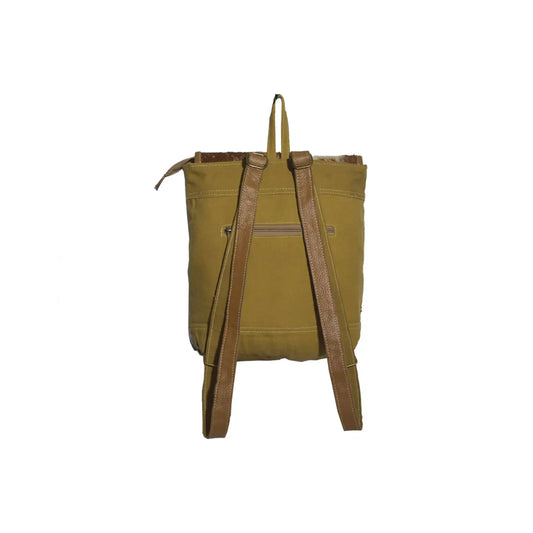 Hippie cowhide Round Backpack