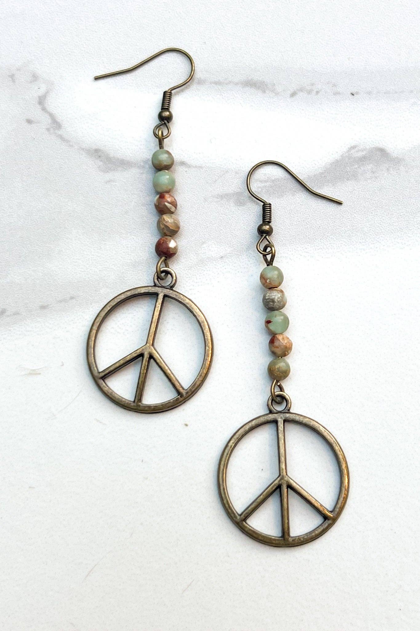 Peace Earrings Imperial Jasper