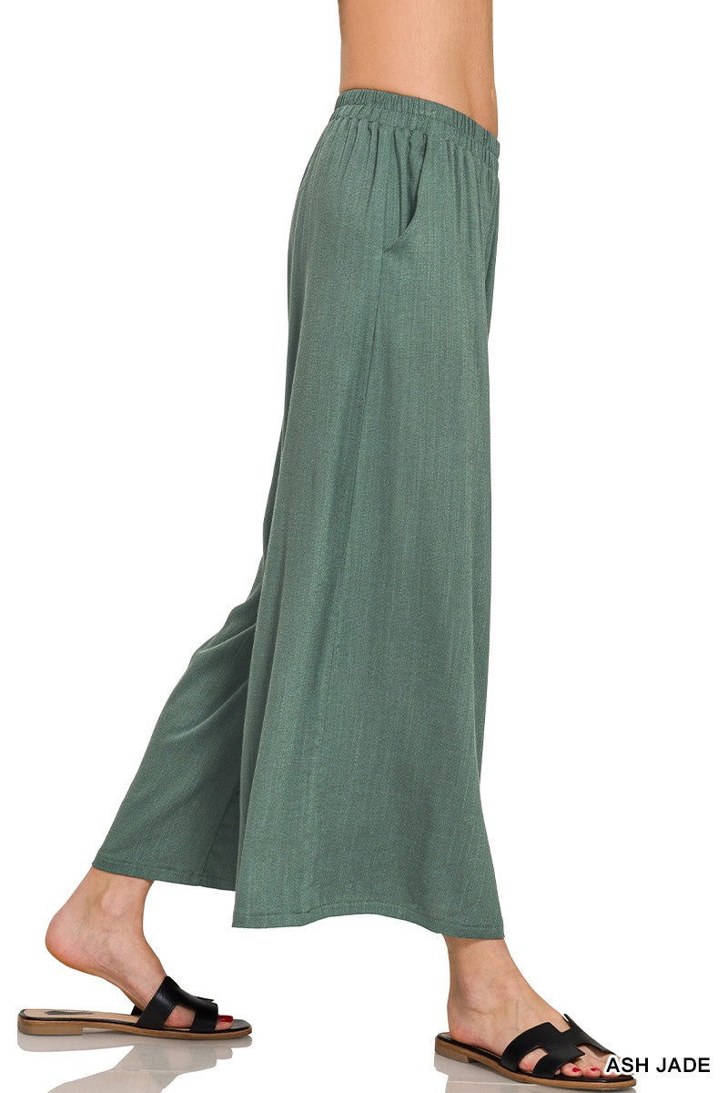 Wide Leg Woven Pants