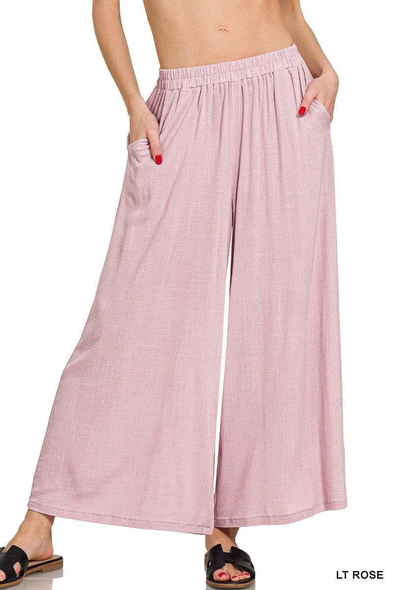 Wide Leg Woven Pants