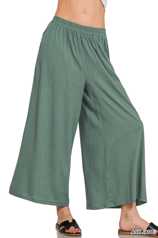 Wide Leg Woven Pants