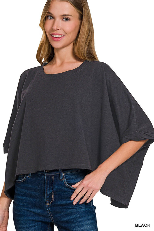 Oversized One Size Cropped Tee