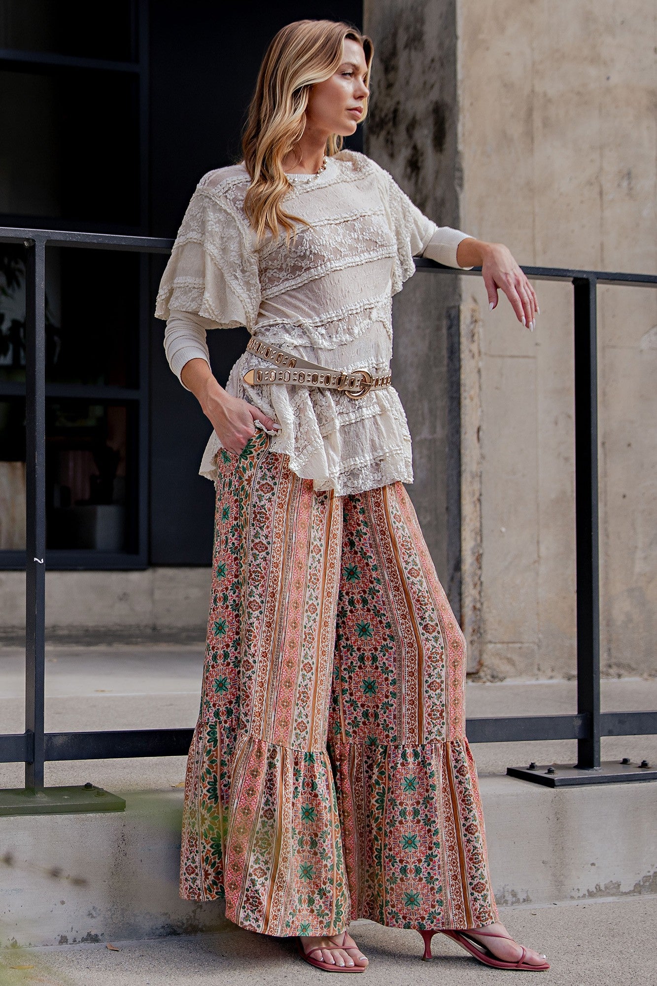 Green Peasant Pants