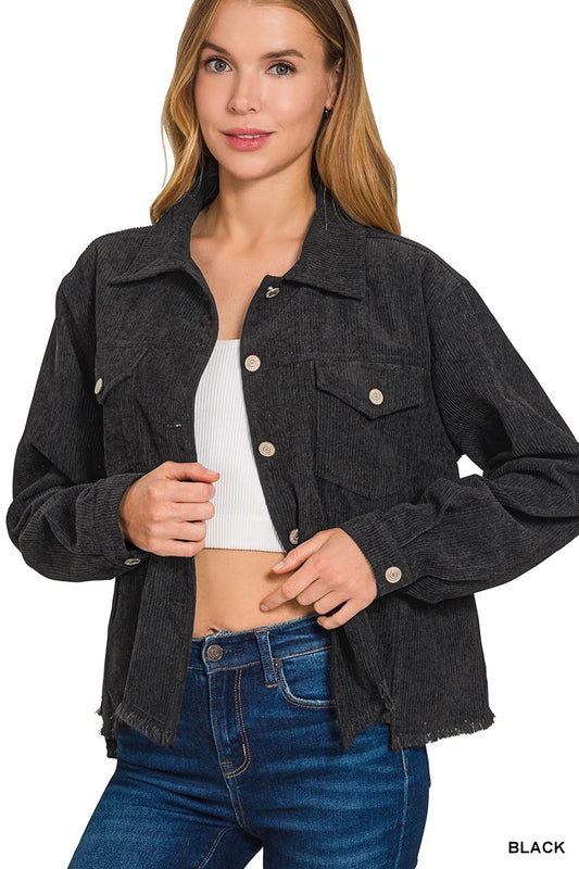 Distressed Corduroy Jacket