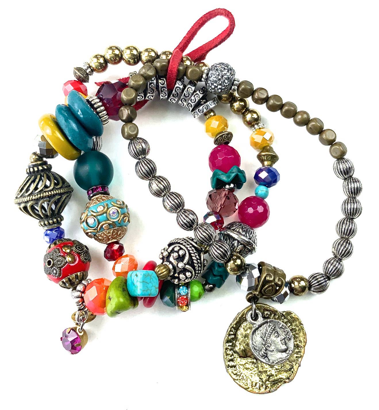 BR-Triple STD. Stretch Beaded Bracelet Set