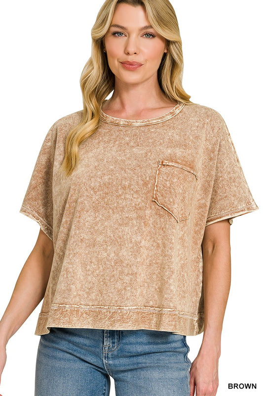 Halo Snow Washed Oversized Top