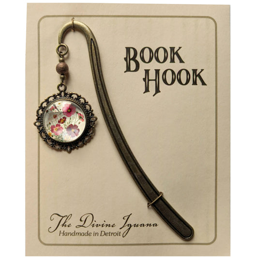 Cosmo Wildflowers Cottagecore Bronze and Glass Bookmark