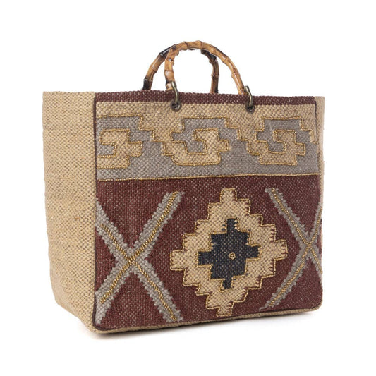 Desert Loom Jute Weekender Bag in Saffron Dune: Saffron Dune