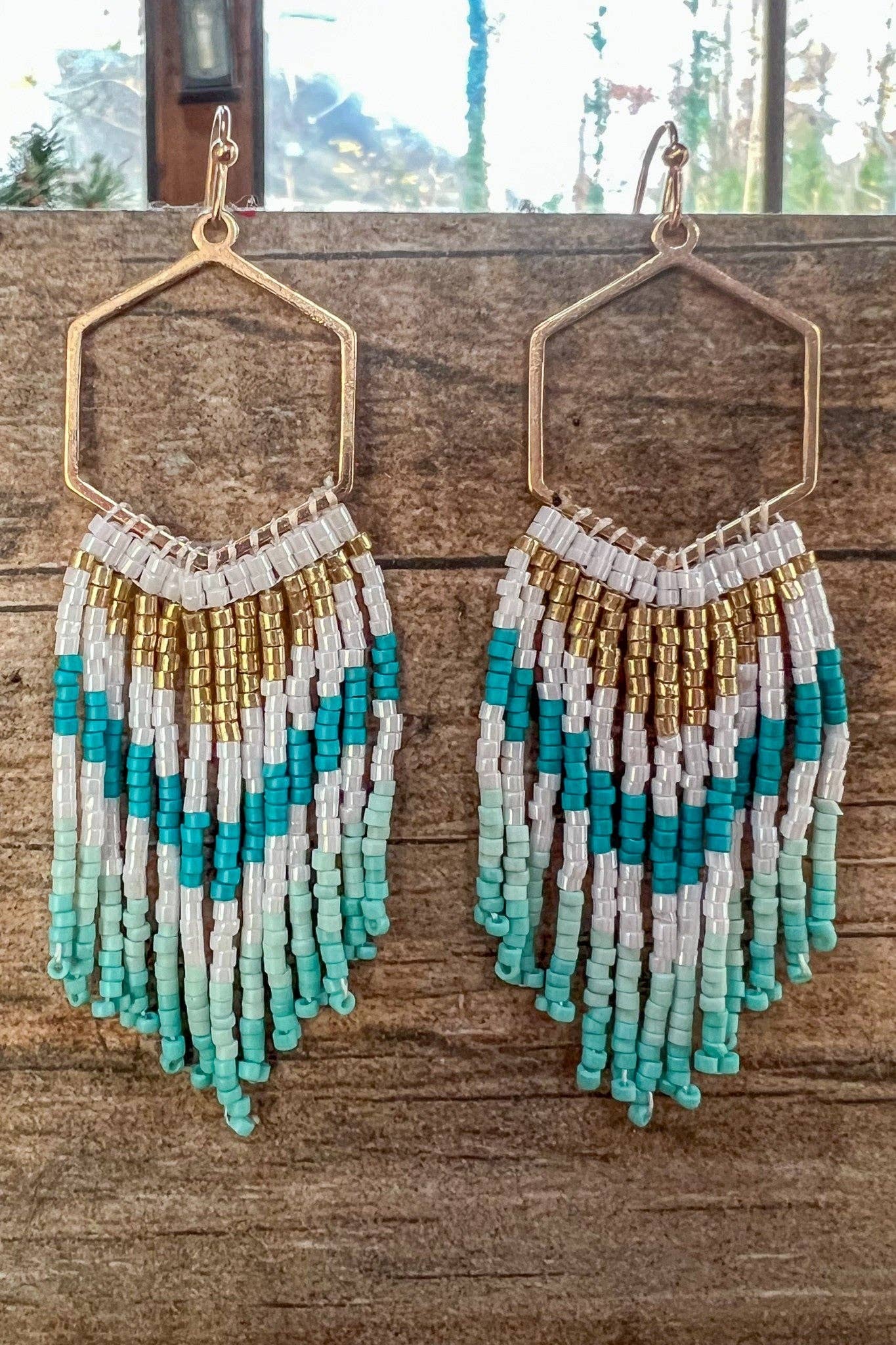 Calypso Earring White/Turquoise
