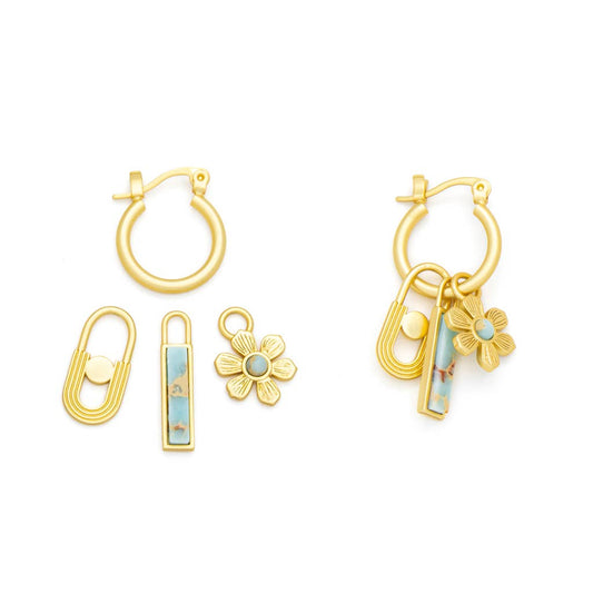 Earring - Aqua Terra/Peace/Gold