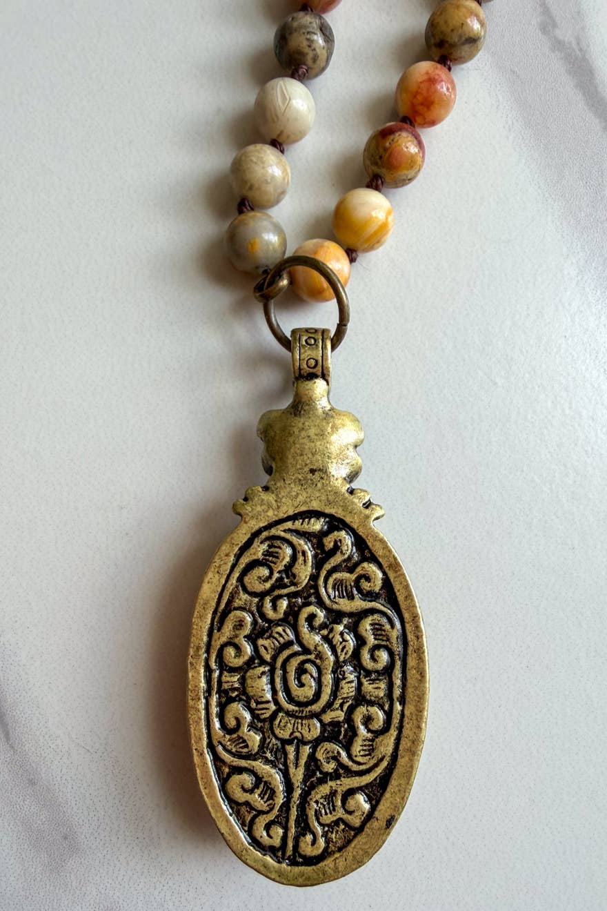 Florette Necklace-Crazy Agate