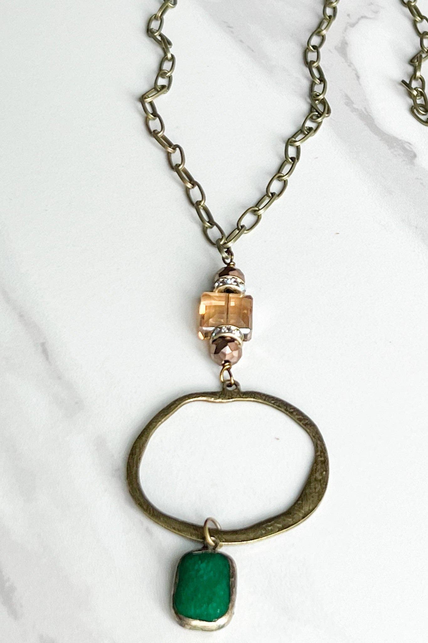 Long Sicily Necklace Green