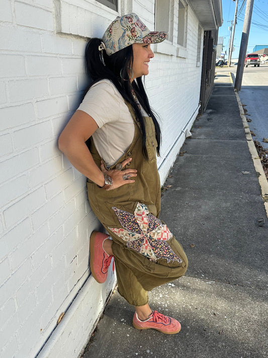 Quilt Patch Overalls