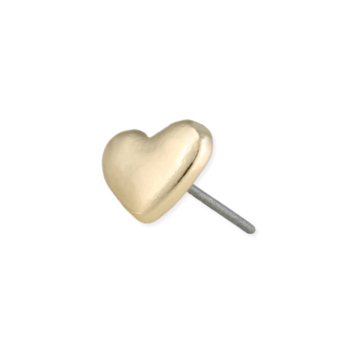 The Kiss Fine Art Gold Heart Earrings