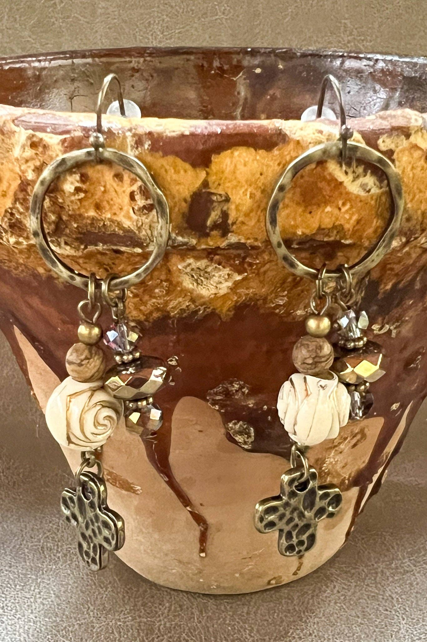 Mirabella Cross Earrings