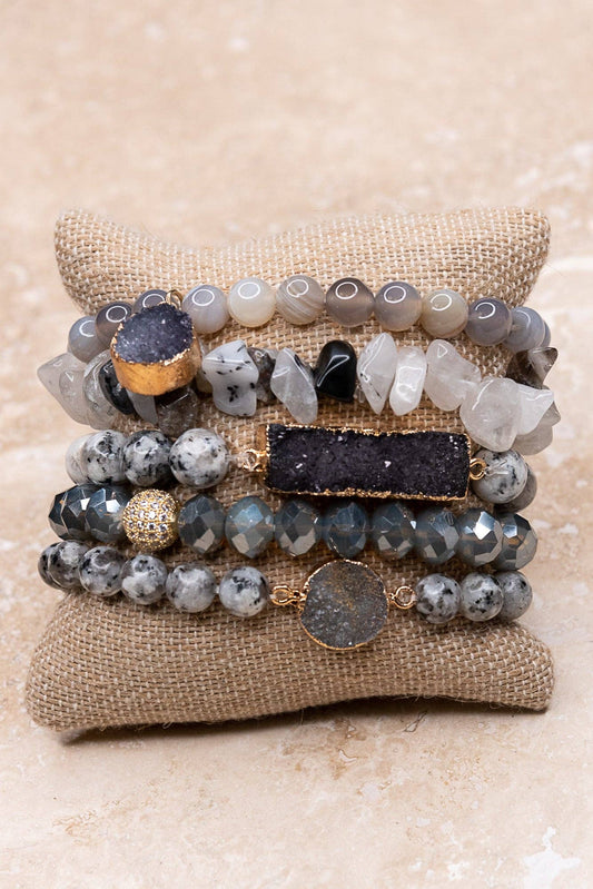 Ghana Bracelet Set in Grey