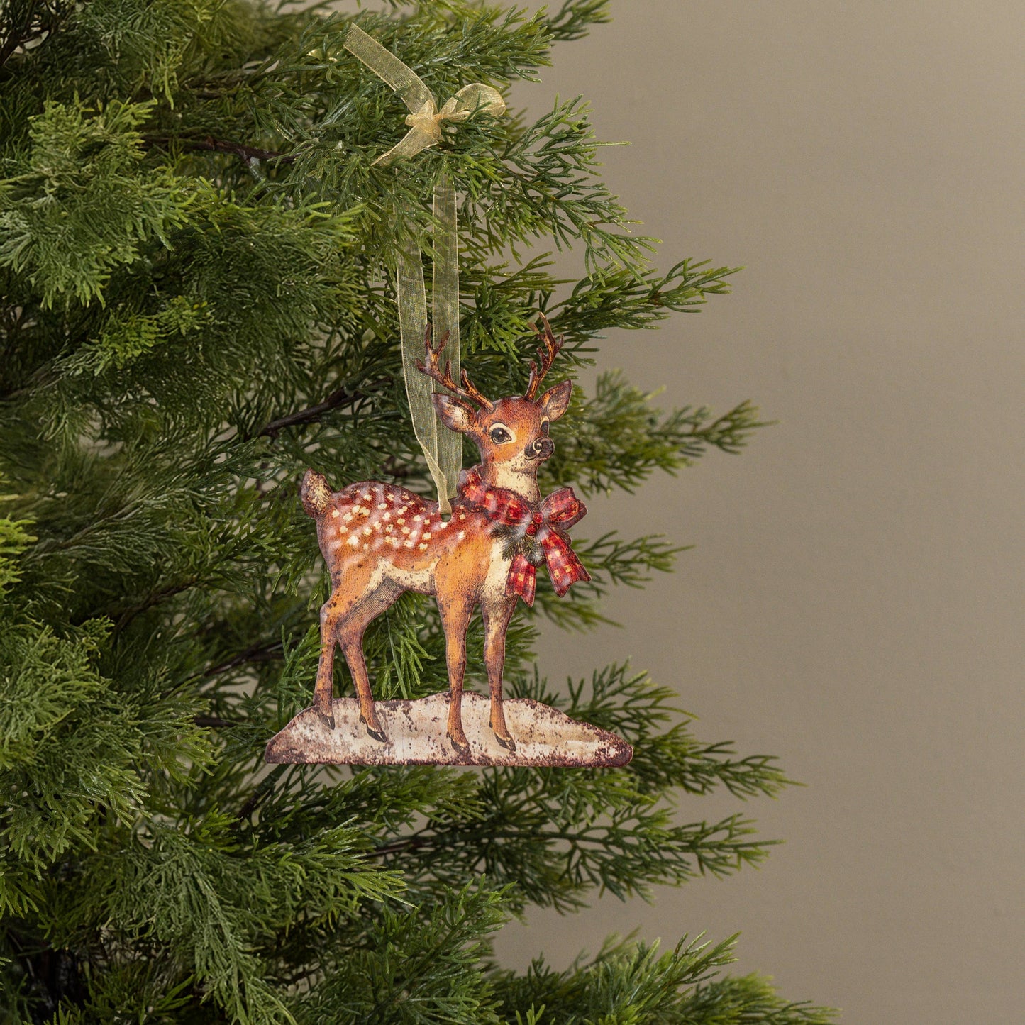 6.5" HANK THE REINDEER METAL ORNAMENT