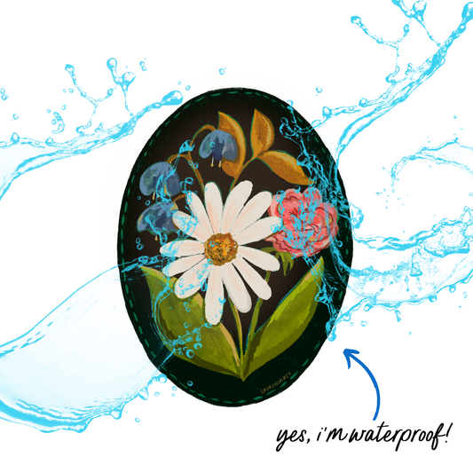 Daisy Flower Vinyl Stickers, Flower Garden Sticker, Black