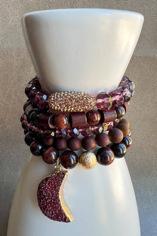 Zambia Bracelet Set Mahogany
