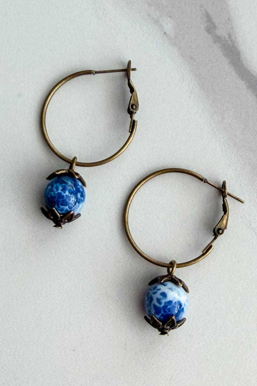 Yvonne Earrings-Blue