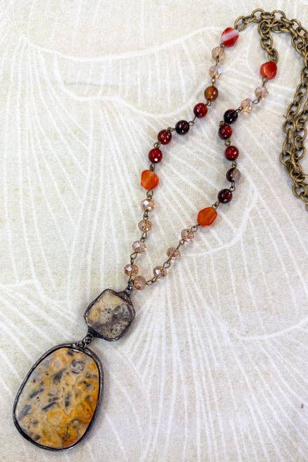 Darby Necklace - Crazy Agate