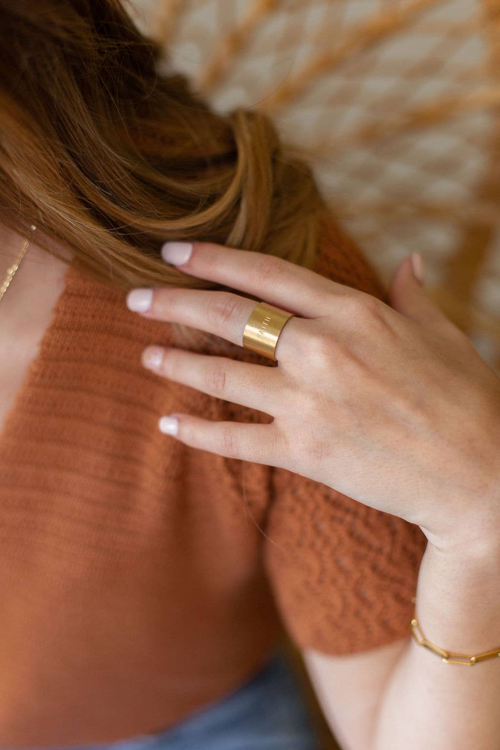 14K Faith Ring