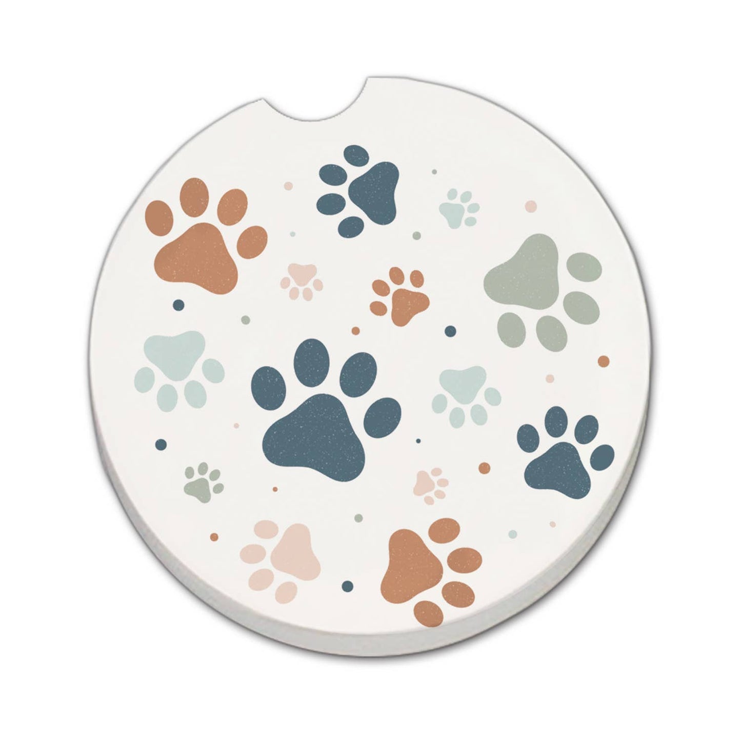 "Paw Prints" Stone Car Coaster
