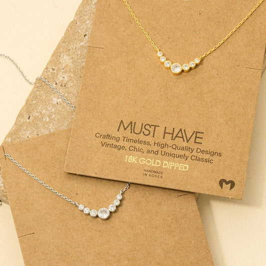 Elegant Jewel Link Charm Necklace: G