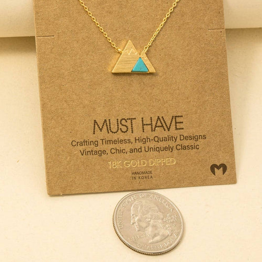 Stone Mountain Pendant Necklace: TQ