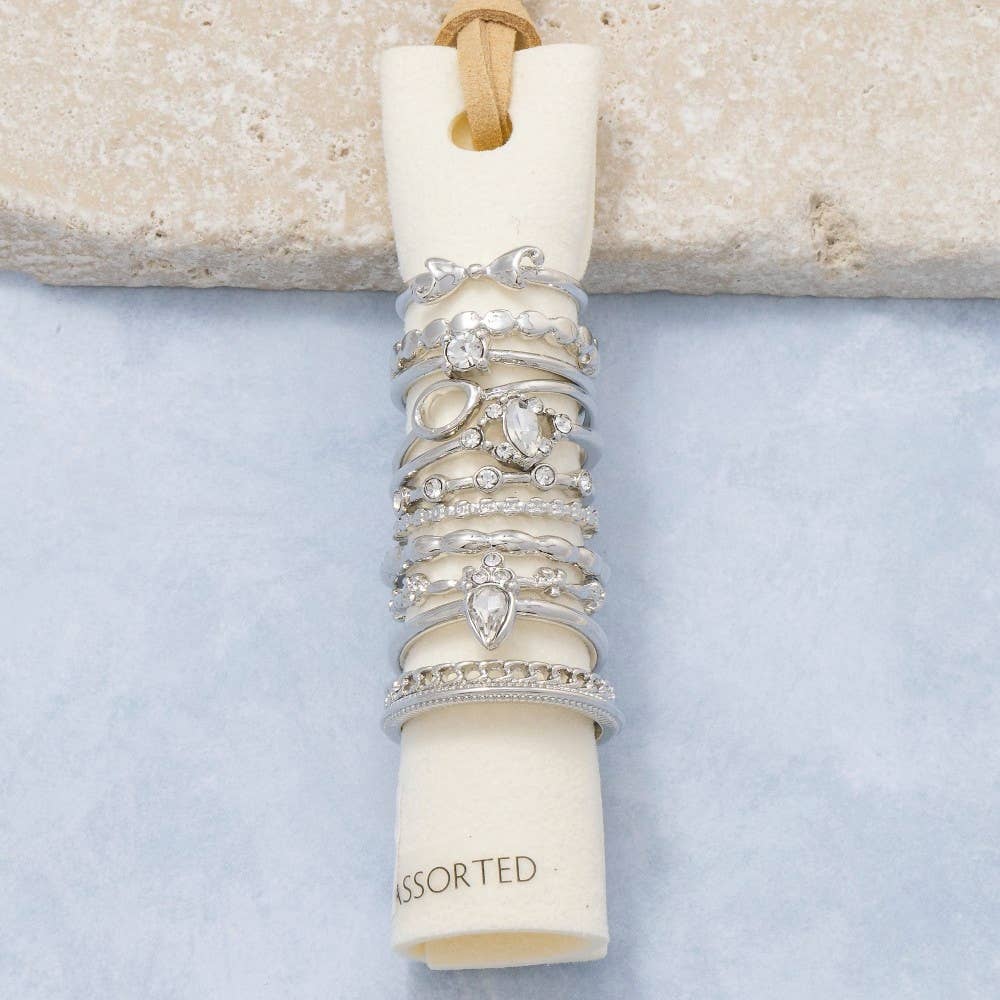 Twelve Piece Multi Ring Set: RHCRY