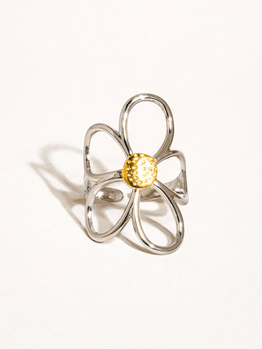 Isolde 18K Non-Tarnish Large Floral Ring: Multi-Colored