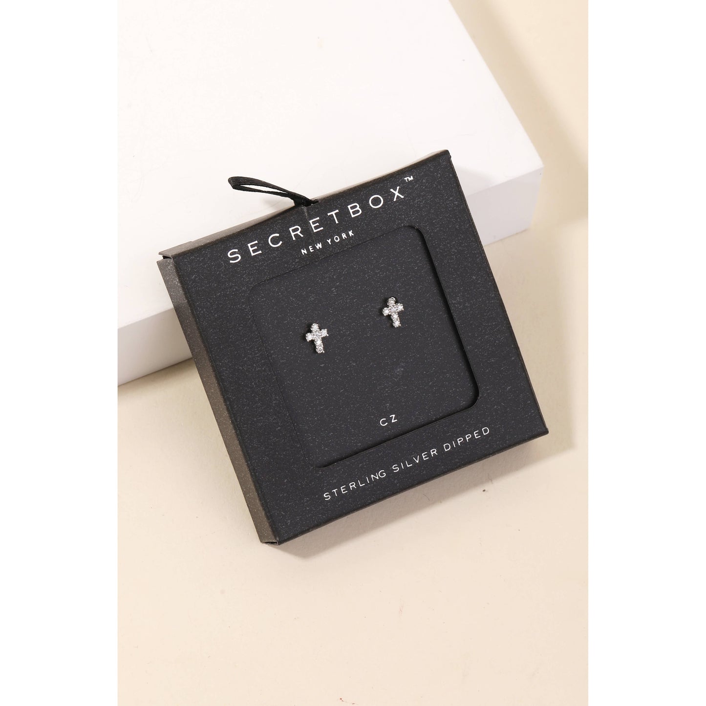 Gold Dipped Mini Cross Stud Earrings: GD