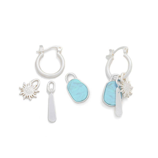 Earring - Turquoise/Sky/Silver