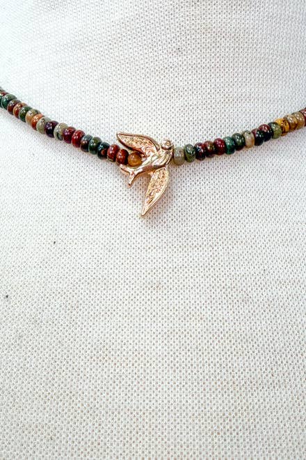 Lulu Necklace - Gray Agate