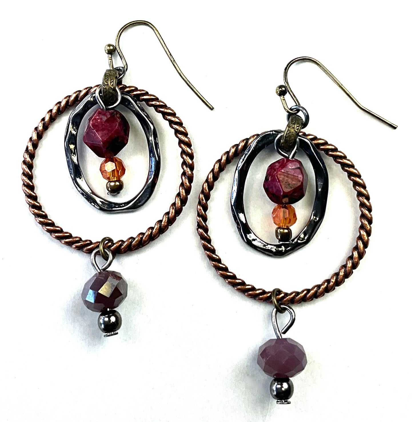 PC701 ER-Stacked Rings w/Beads On Wire