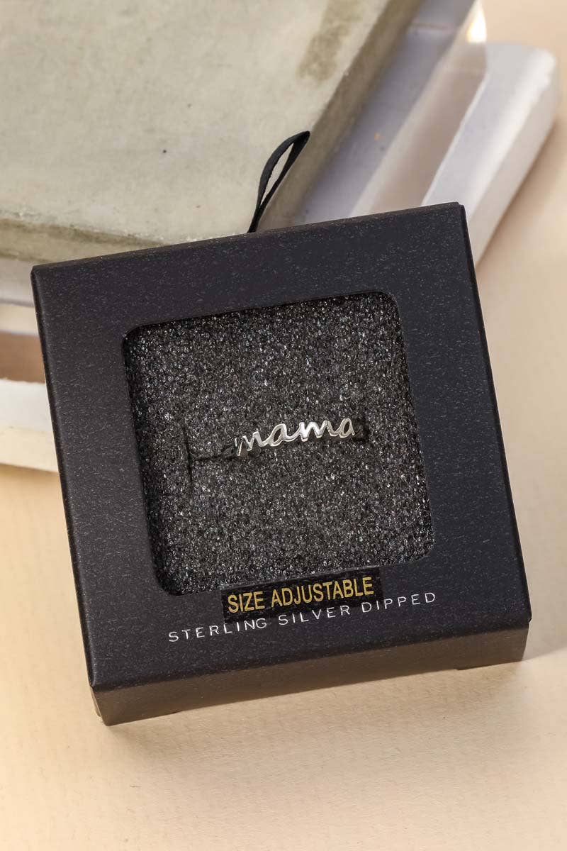 Secret Box Gold Dipped Mama Print Ring: GD