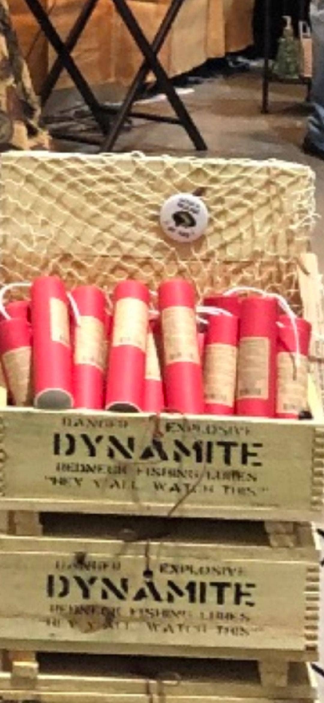 Dynamite Fishing Lures with A Bottle of Moonshine Hot Sauce: Moonshine Hot Sauce