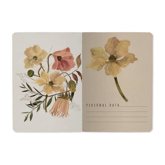 A6 Passport Notebook - Soft Petals