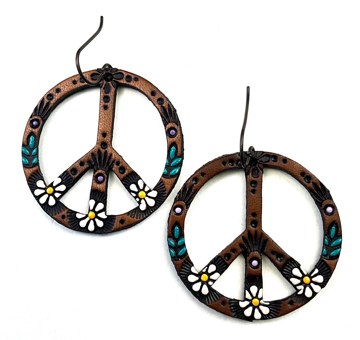 LPS011 ER-Painted Peace Sign On Wire