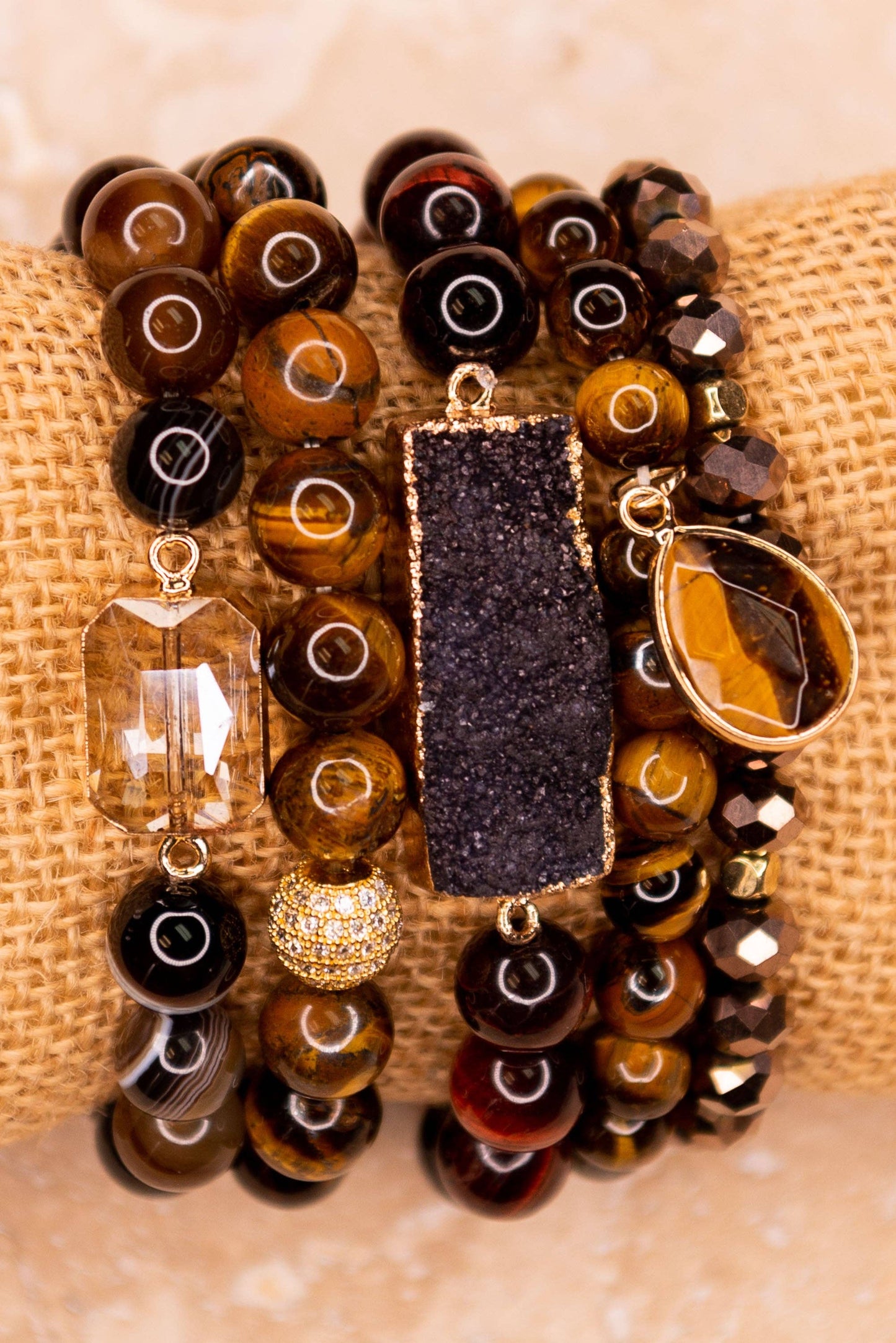 Ghana Bracelet Set in Tiger's Eye