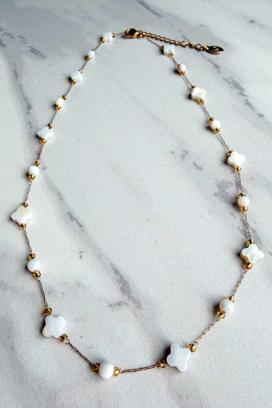 Laura Necklace- White Clover